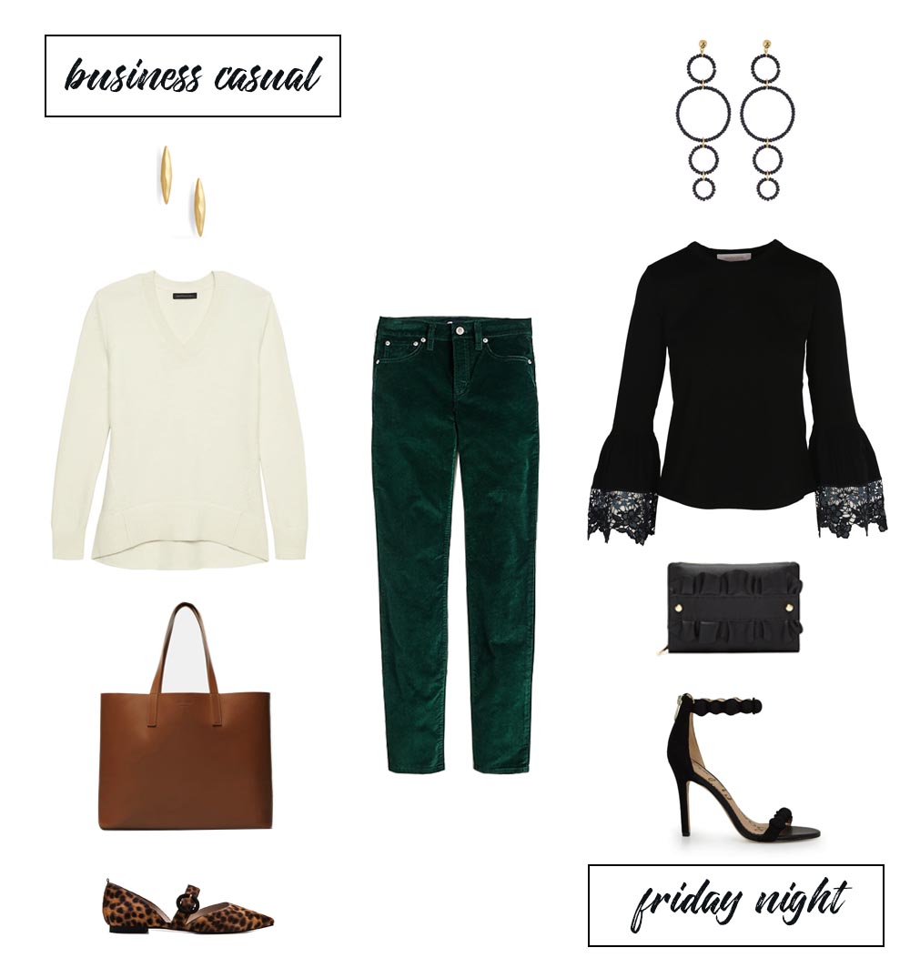 Two Ways Green Velvet Jeans Capitol Hill Style