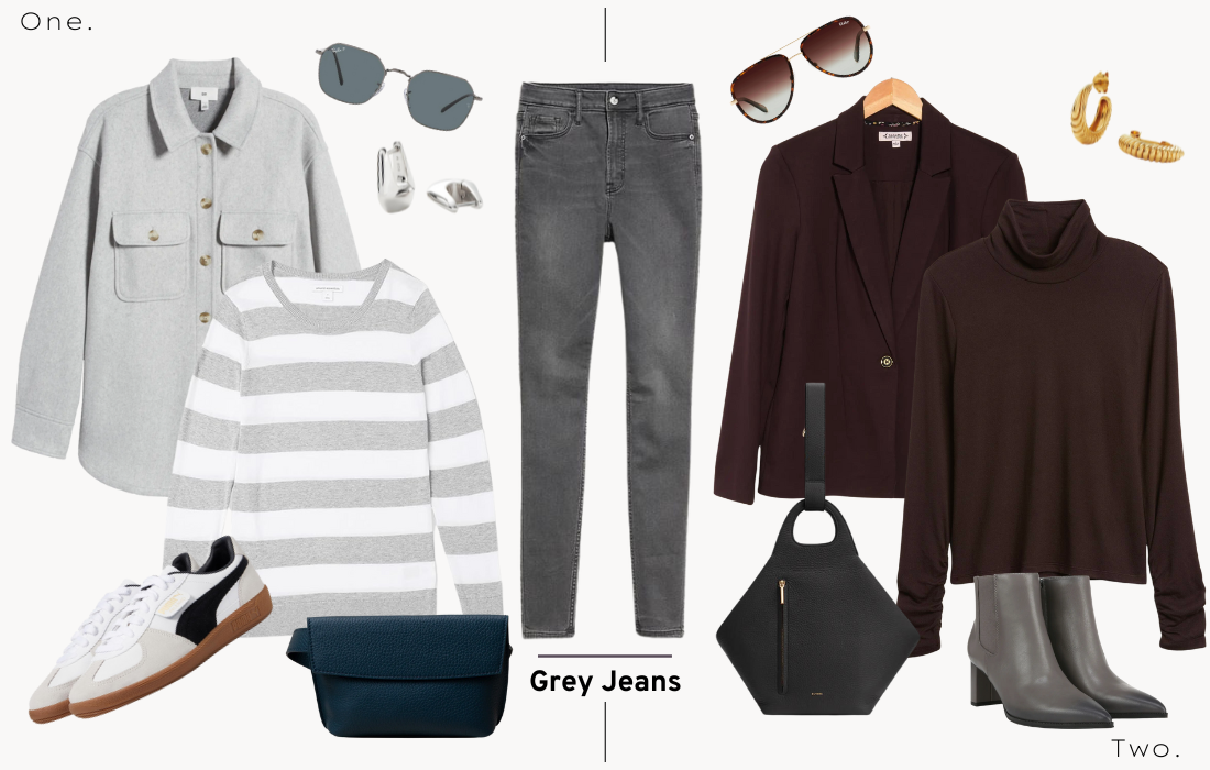 Two Ways: Styling Grey Jeans